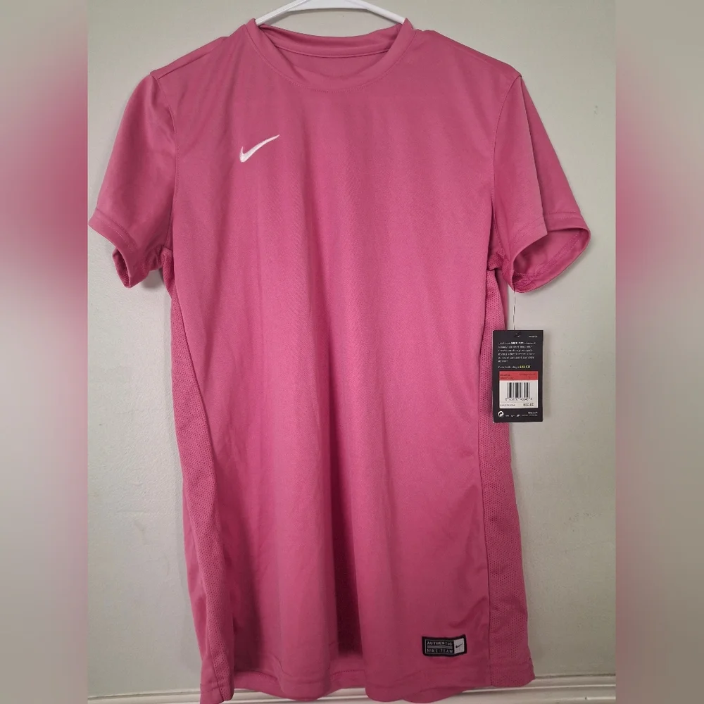 Nike Women Vibrant Pink Short Sleeve Tee Size L